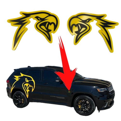 Yellow hellhawk emblems fits - hellhawk,